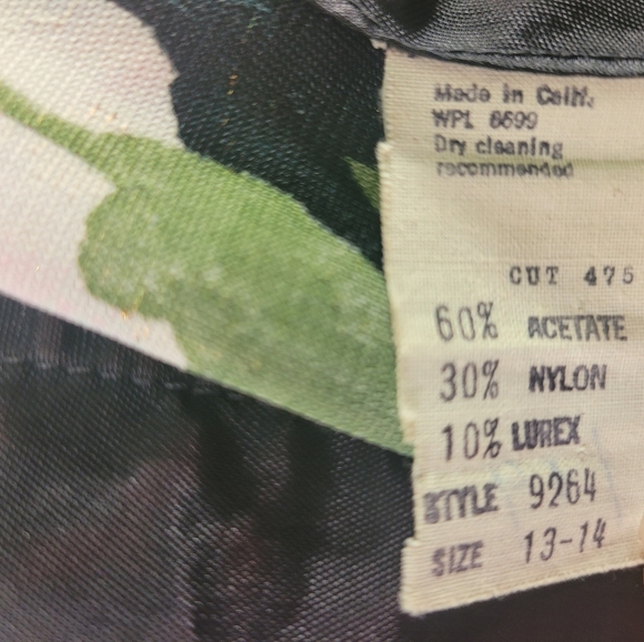 Vintage 70s California Sleeveless Spring Floral and Gold Lurex Maxi Dress S - Picture 10 of 10